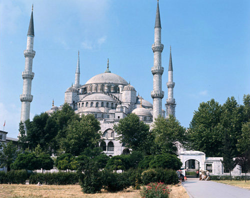 Turkey Istanbul the Sultan Ahmet or Blue Mosque built by the imperial architect Mehmet Aga
